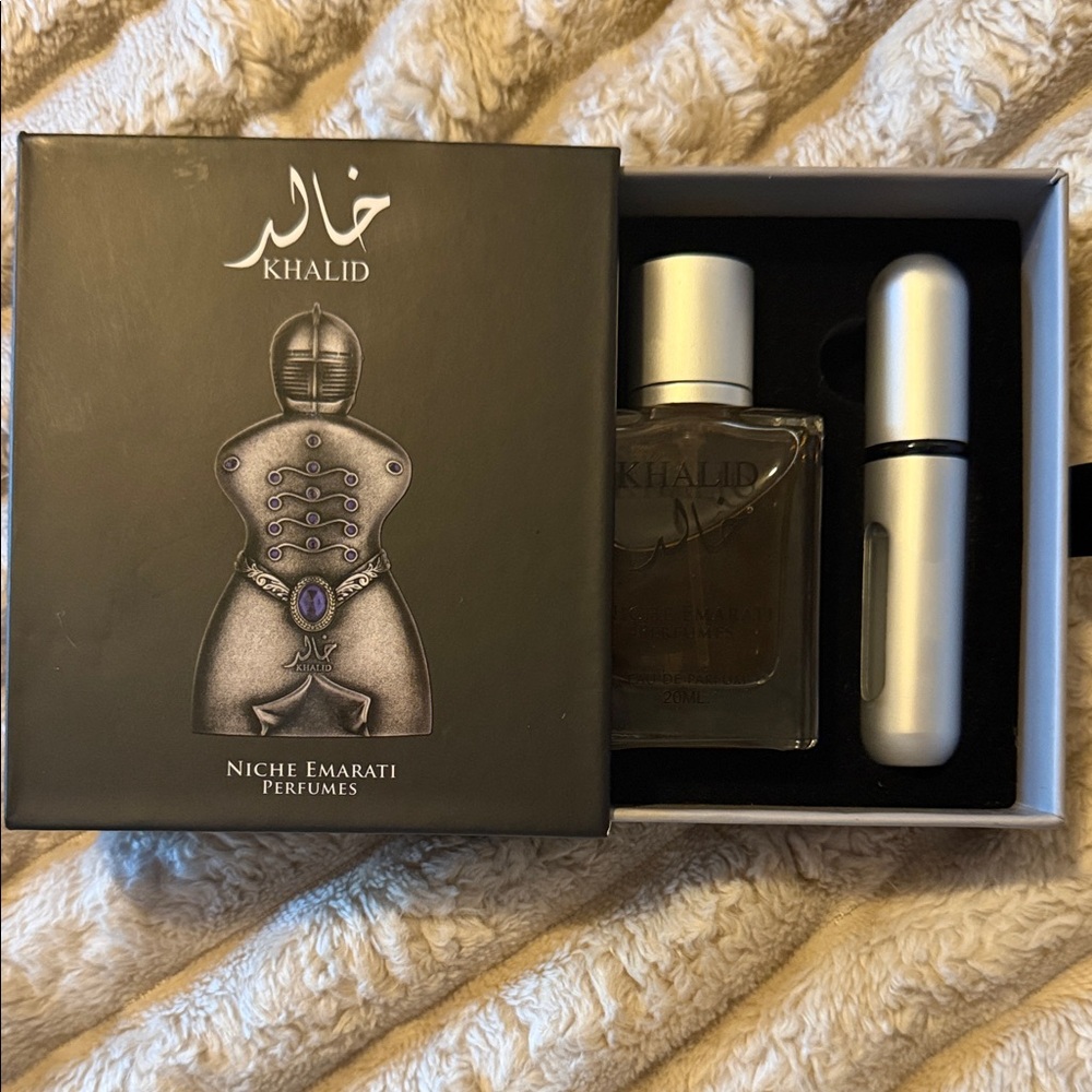 Khalid Niche Emarati Perfume Gift Set - Black & Silver